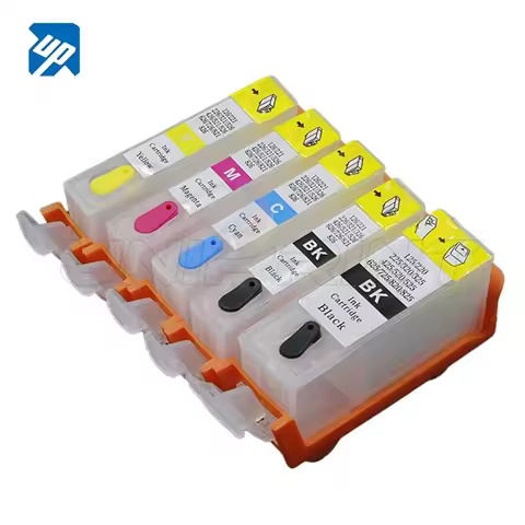 PGI225 5color Refillable ink Cartridges for Canon IP4820 IP4920 MX882 MG5120 MG5220 IX6520 IX6220 MG