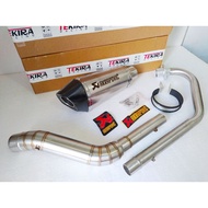 Akrapovic Racing Exhaust Short Carbon Tip Byson Fi Carburetor Scorpio Z 225