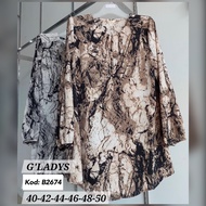 B2674 BLOUSE G’LADYS SIGNATURE SAIZ 40-50 SUTERA FUJI MUSLIMAH FASHION