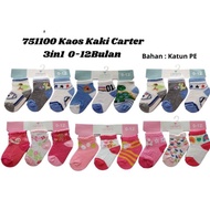 Carters Baby Socks 3 Pack 0-12 Months - Baby Girl Socks Baby Boy Socks