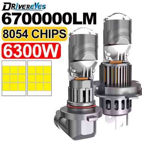 H7 Mini Lens LED Projector Bulb 1:1 Wireless Canbus 6000K Auto Motorcycle H4 H11 9005 9006 HB3 HB4 9