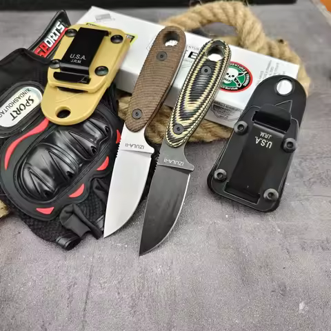 Sheathed Steel Military Tactical Fixed Blade Knife Izula D2 Blade G10 Handle Outdoor Portable Climbi