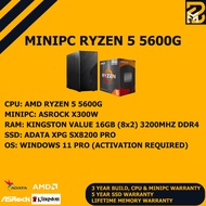 MINIPC: RYZEN 5 5600G, ADATA XPG SX8200 PRO SSD, 16GB 3200MHZ DDR4 RAM, WIFI & BLUETOOTH