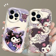 Funny Purple Kuromi Phone Case For Samsung S24 S23 S22 S21 Ultra Plus S23 S21 S20 FE A02S A03S A03 A