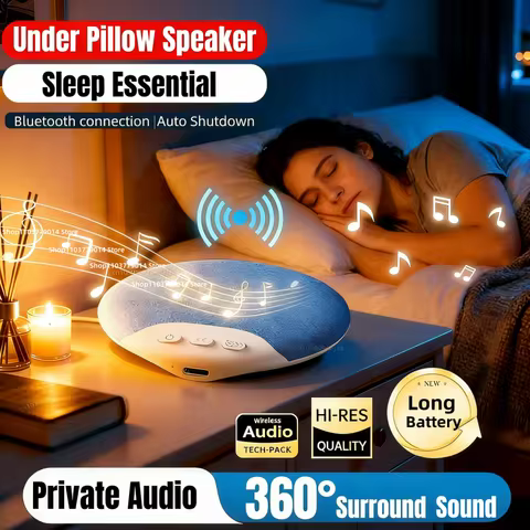Under Pillow Bluetooth Sleep Speaker Ultra Slim Design High Quality Sound White Noise Function Long 