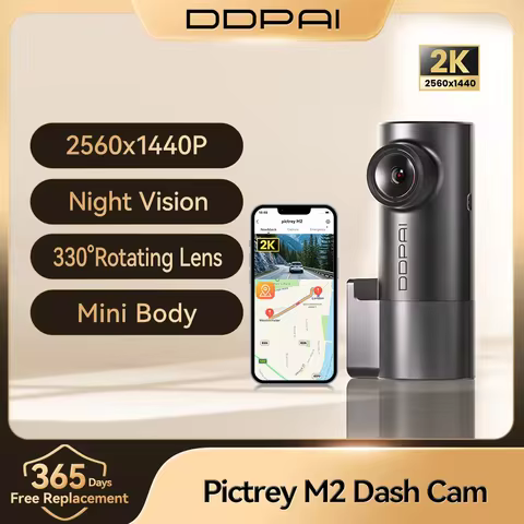 Pictrey M2 Dash Cam 2K Night Vision Support 24H Parking Monitor Smart Voice WIFI & App Control Car C