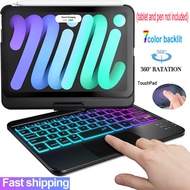 Touchpad Keyboard Case For iPad mini 6 gen 6th generation 8.3 inches 2021 Wireless Backlight Bluetooth trackpad Keyboard Casing Cover