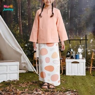 Muslim Girl Fashion Sut, Two-Piece Kurung Dress Sut, High-Quality Printed Autumn Fragrant Linen, Mat