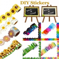 Colorful Border Decoration Announcement Border Sticker DIY Wall Decoration Wave Edge Sticker