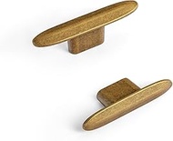 Goo-Ki 6 Pack Oval Antique Brass Cabinet Knobs 2.2" Full Length Antique Bronze Drawer Knob - Single 