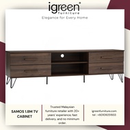 MADE IN MALAYSIA IGREEN HOME FURNITURE SAMOS 1.8M TV CABINET PERABOT PREMIUM QUALITY MURAH