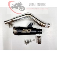 Sale คอท่อสแตนเลส คอท่อ Suzuki GSX150 ขนาดคอท่อ 2 นิ้ว พร้อมปลายท่อ SC โปร Moto GP ตัวอ้วน ฟรีแคทลดเ