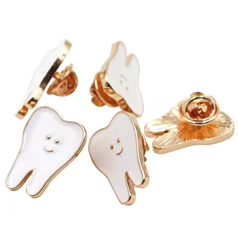 1pc/ 3pcs Dental Teeth Shape Gift Dentist Hygienist Pin Accessories Adornment Tooth Shape Brooch Dec