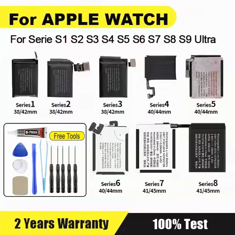 A2663 A2810 A2815 A2721 A3009 A2954 A2956 A2749 Battery For Apple Watch Series 1 2 3 4 5 6 7 8 9 SE2
