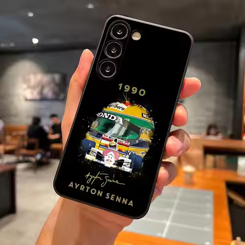 Ayrton Senna F1 Phone Case For Samsung S25 Ultra S24 S23 S22 S21 S20 Plus Fe Galaxy A54 A53 A34 A25 