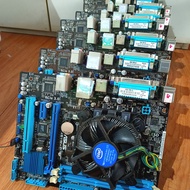 motherboard asus h61 soket 1155 + Processor core i3 + Fan