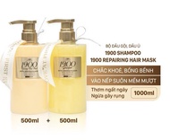Bộ dầu gội dầu ủ cao cấp 1900 Hair Salon 500ml x2 chứa Biotin Keratin tinh luyện dưỡng tóc chắc khoẻ