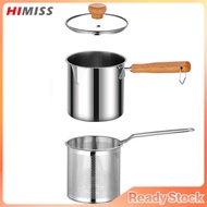 Deep Fryer Pot, Stainless Steel Frying Pan With Strainer Basket, Glass Lid, Handle, Home Kitchen Cooking Tools For Frying Fish, Shrimp, Chicken, Fries