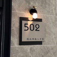 High-End Hollow Stainless Steel House Number Villa/Courtyard/Hotel Customized Waterproof Outdoor Sto