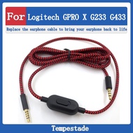 Suitable for Logitech G PRO X G233 G433 Cable Headphone Cable Audio Cable Extension Cable Headphone Adapter Cable