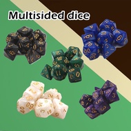 7PCS/Bag Polyhedral Dice D4 D6 D8 D10 D12 D20 DND Dice Set Dungeons and Dragons Dice Board Game Dice