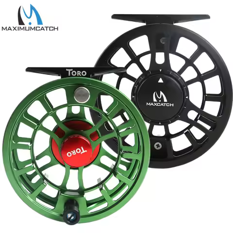 MAXCATCH TORO Fly Fishing Reel CNC Machined Aluminum Large Arbor Micro Adjust Drag 3/4/5/6/7/8WT Fre