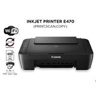 Canon Pixma E470 All In One Wifi Printer with 1 Set Cartridge