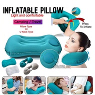 TNC Press Type Inflatable Pillow Travel Air Pillow Multifunction Foldable Home Outdoor Pillow