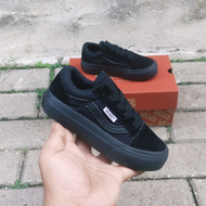 Sepatu Sekolah Anak Laki Laki Perempuan Hitam Polos Sepatu Vans1 Anak Sekolah Full Black Sepatu Seko