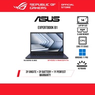 Asus ExpertBook B1 B1402 Laptop i7-1355U 16GB (8+8) 512G 14" FHD Win11Pro 3Y Onsite + 3Y Battery - B