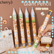 CHERRY Giant Pencil, 33.5cm With Eraser Giant Wooden Pencil, Creative Capibara/Puppy Stationery Penc