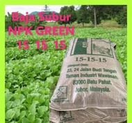 25kg / Baja NPK Green 15 15 15 / Baja Subur / Baja Pembesaran Tanaman / Baja Daun / Baja Sayuran / B