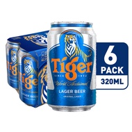 Tiger Lager Beer Can, 6 x 320ml