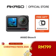 AKASO Brave 8 - Action Camera | 4K60fps Video | 48MP Image | 8K Time Lapse | HindSight Pre-Record | 
