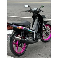Striping Lis Sticker Yamaha fizr f1zr fiz r 1998 sporty Black Sticker fiz r 1998 Black flag