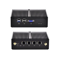 Qotom 4 LAN Mini PC Q190G4N-S08 with 8GB RAM and 128GB SSD, Intel Celeron J1900 Processor, Quad core