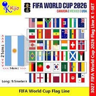 FIFA Word Cup 2026 Banner Flag Line 48 Country USA World Cup 2026 Flag Bunting Banner 48 Country Fla