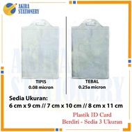 Standing Business Card ID Plastic 6x9 - 7x10 - 8x11 Name/ Thin ID Card HolderTAG 0.8 - 0.25 mic thic