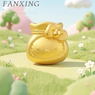 【FX】Gold 999（0.9g）24K Lucky Bag Cat Jewelry Cartoon Charm Bow KT Cat Bracelet Jewelry Gift