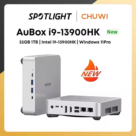 World Premier CHUWI AuBox Mini PC 14 Cores i9-13900HK 32GB DDR4 1TB SSD Windows 11 Pro WiFi 6 BT 5.2