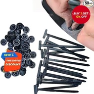 50pcs Zip Ties Buckles Through Pins Car Repair Black Nylon Universal Zip Ties