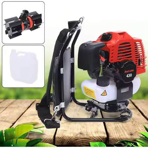 1.7HP 43CC Gas Backpack Brush Cutter Weed Wacker 2-Stroke Air-Cooled Grass Trimmer Lawn Mower for Ga