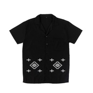 Hawaiian Tribe Motif Beach Shirt vintage Printing