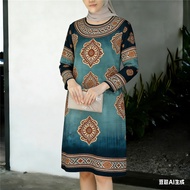 New Muslim Long Dress: Exquisite Ethnic Patterns, Retro Floral Patchwork Designs, Suitable For Daily