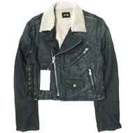 D淨化草本-ID D-ID 機車夾克，帶 Boa 內襯，牛仔雙層機車夾克，S 碼，原靛藍，原價：¥32,780， ROSE BUD BUD 外套 [二手] [D淨化草本-ID]