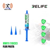 RELIFE FLUX PASTA HW11 HALOGEN-FREE 10CC Original - FLUX PASTA FOR SOLDERING AND PCB REPAIR
