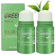 Green Mask Stick, Green Stick Green Tea Clay Mask, Green Tea Mask for the Face, Blackhead Remover with Green Tea Extract, Deep Pore Cleansing, for All Skin Types of Men and Women (2 Pack)