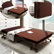 BHH Foldable Bed Simple Folding Latex Foldable Bed With Mattress