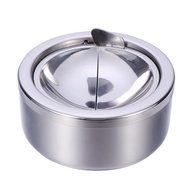 New Round Windproof Cigarette Ashtray Stainless Steel Tabletop Ashtray Desktop Smoking Ash Tray for