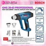 Original Bosch GHG 20-63 Kit Hot Air Gun / Heat Gun 2000w + Digital Display - 06012A62L0 Blower Pist